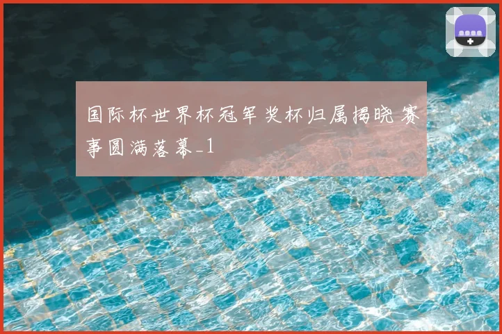 国际杯世界杯冠军奖杯归属揭晓 赛事圆满落幕_1