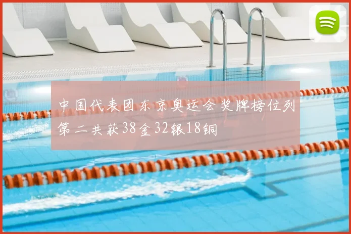 中国代表团东京奥运会奖牌榜位列第二共获38金32银18铜